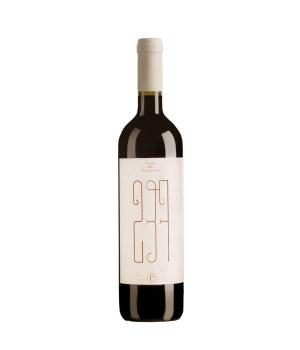DUECENTOTRENTASETTE Castrum Morisci Piceno DOC label in braille Italian unfiltered red wine