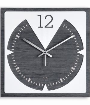 VITESSE black e Krion K-Life - VES design orologio quadangolare da parete