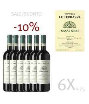 6 bottles SASSI NERI Italian red wine Conero Riserva DOCG Le Terrazze