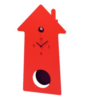MERIDIANA 219 red Cuckoo Clock with Pendulum
