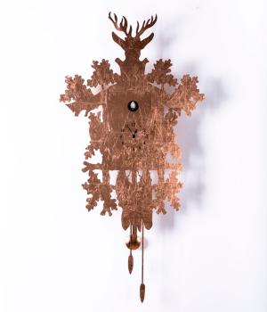 CUCU copper LEAF Luxury design cuckoo wall clock