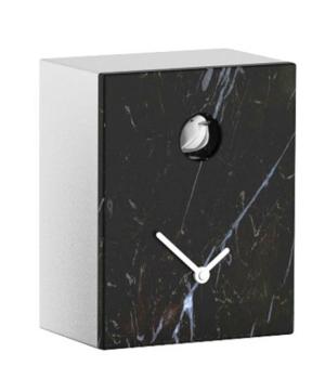 PORTOBELLO Marquina black marble wall and mantel cuckoo clock