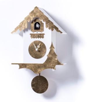 CHALET gold leaf Exclusive Wall Cuckoo Clock Diamantini & Domeniconi