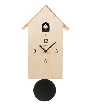 ZUBA birch Wood Cuckoo Pendulum Wall Clock