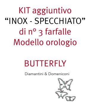 KIT di 3 farfalle acciaio inox per orologio BUTTERFLY