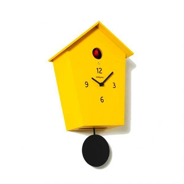 MERIDIANA 233 giallo orologio a cucu con pendolo nero